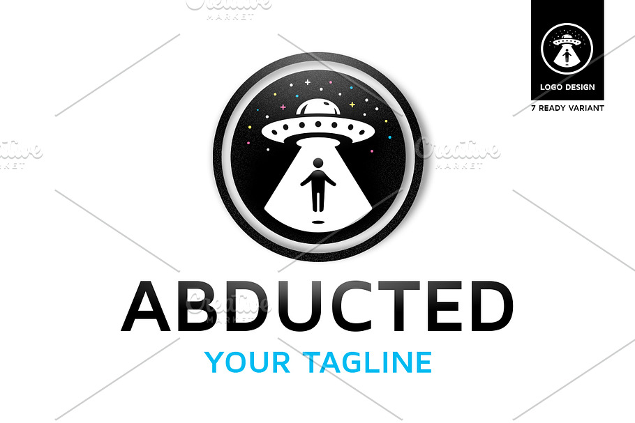 Abducted - Ufo Logo Design