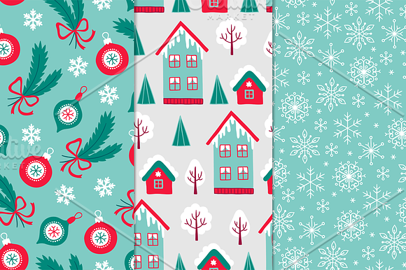 12 Christmas Seamless Patterns in Patterns - product preview 3