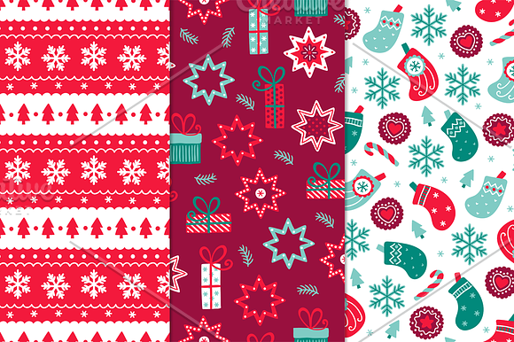 12 Christmas Seamless Patterns in Patterns - product preview 4