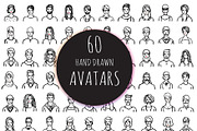 60 Hand drawn avatars