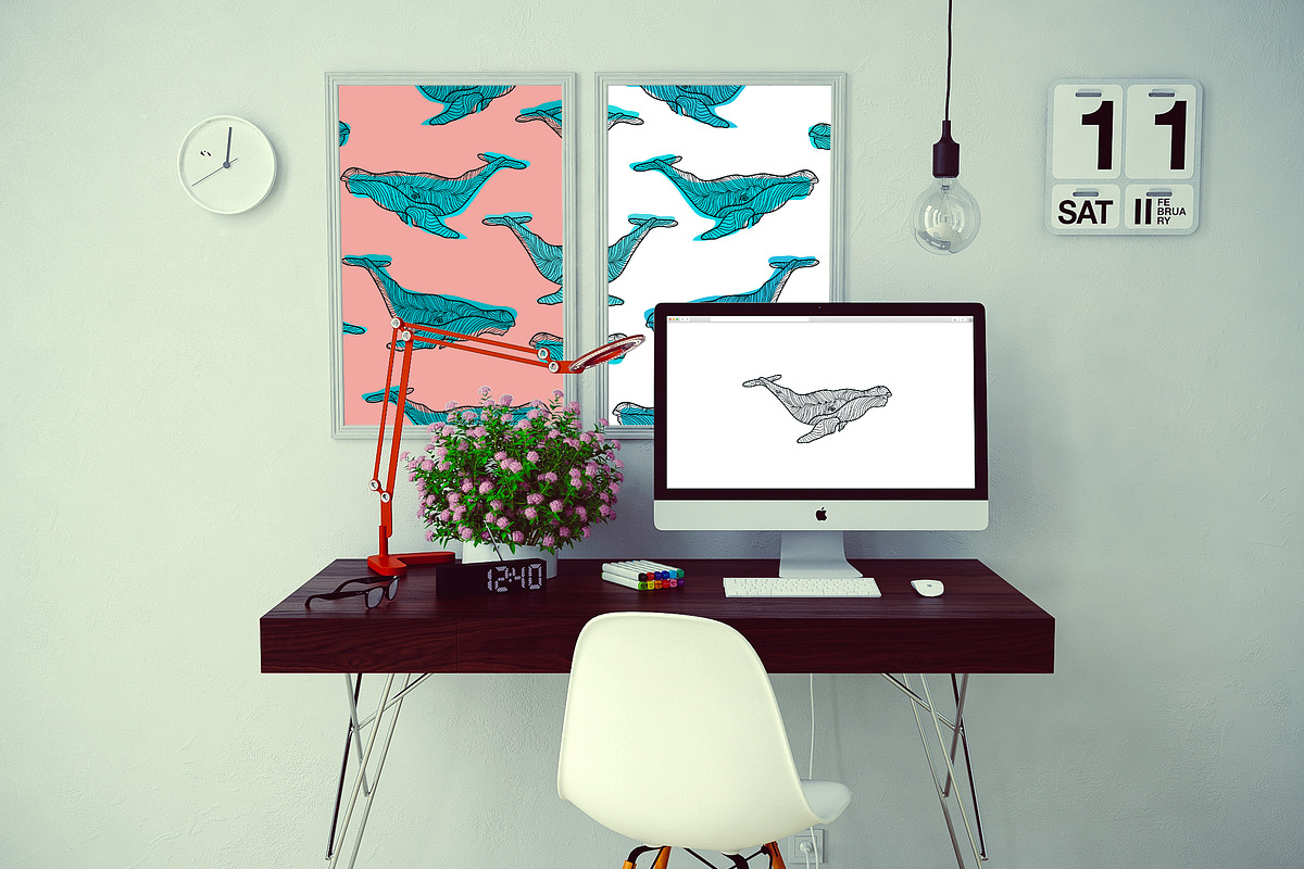 Set graphic whales, EPS+JPEG in Illustrations - product preview 8