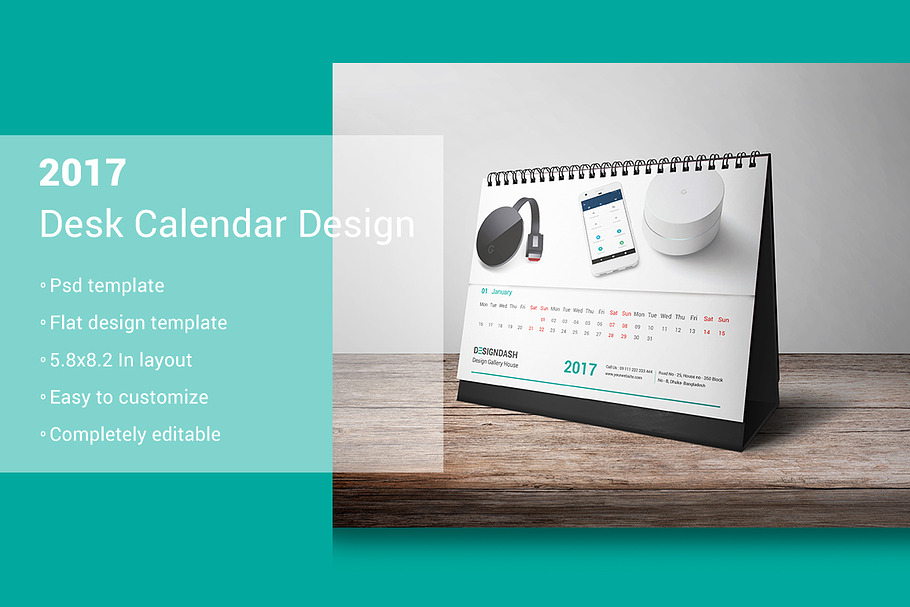 2017 Desk Calendar Design