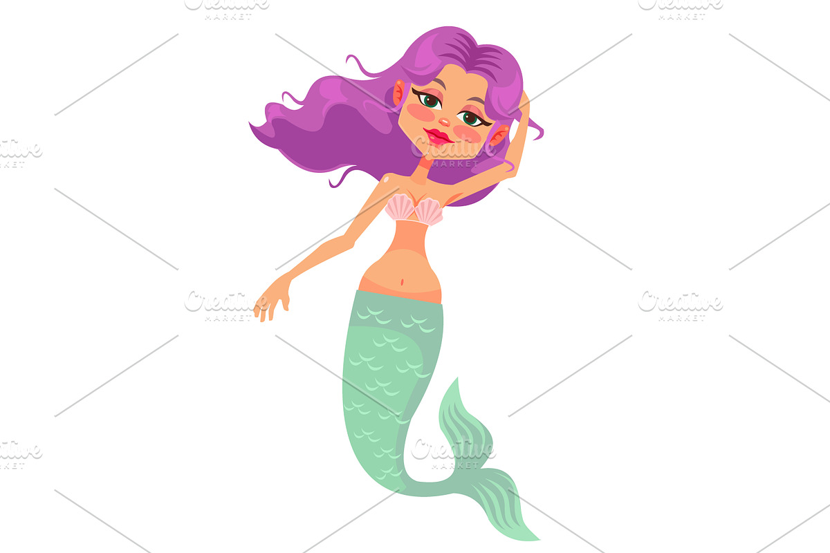Mermaid character in Illustrations - product preview 8