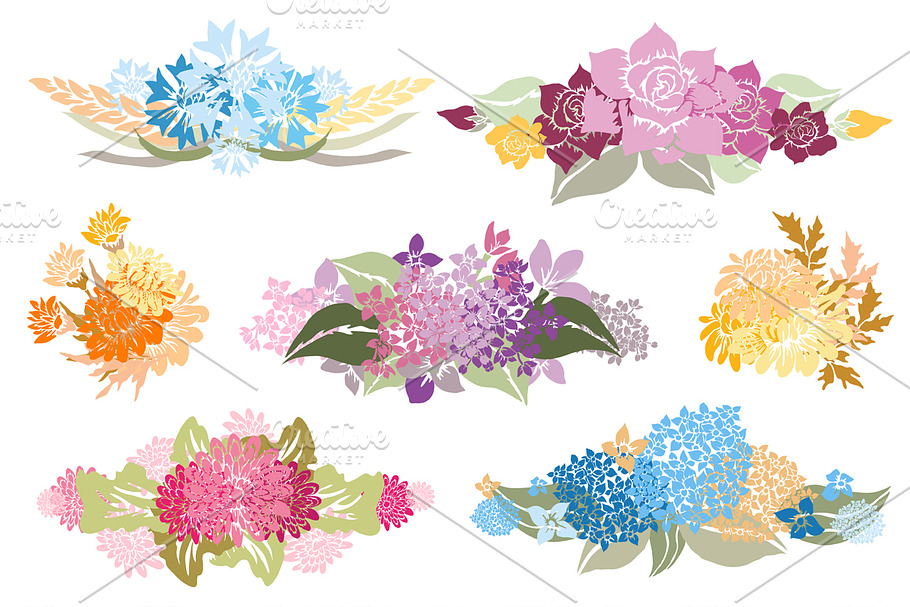 Floral Bouquets Set(3)