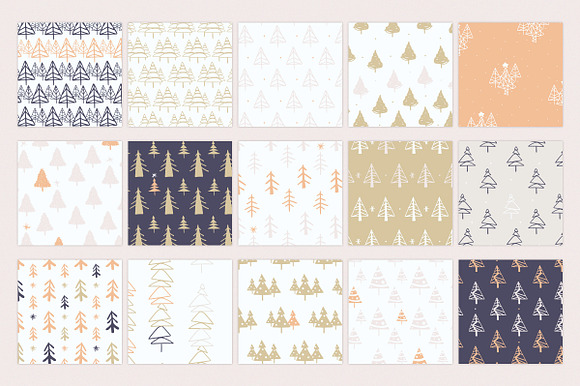 15 Christmas Hand Drawn Patterns in Patterns - product preview 1