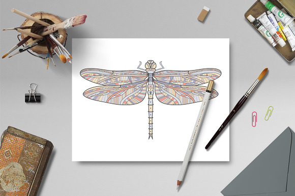 Sacred Dragonfly in Illustrations - product preview 1