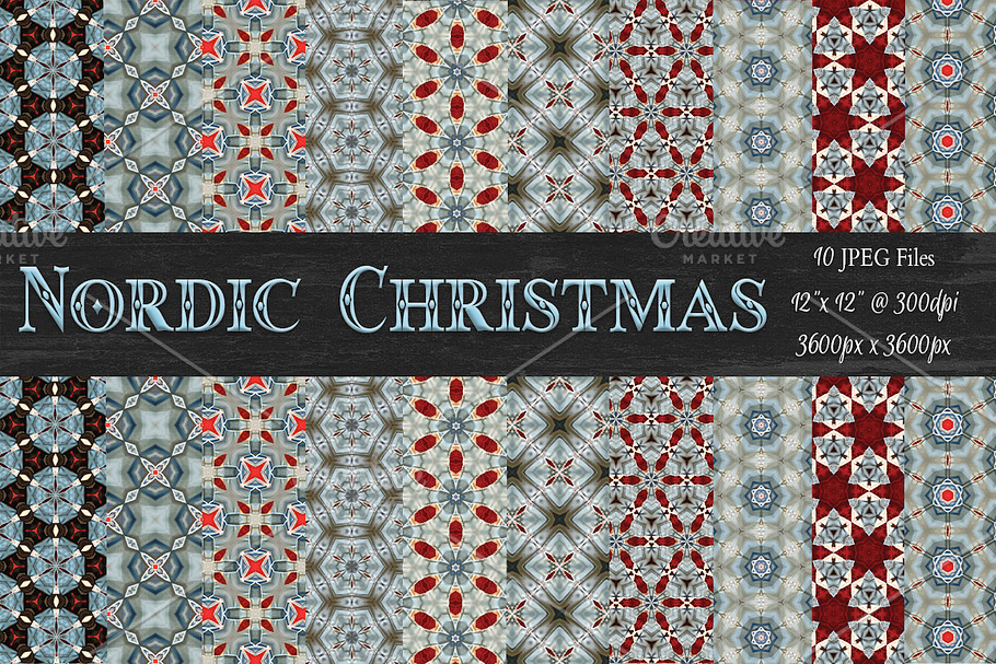 Nordic Christmas Background Patterns
