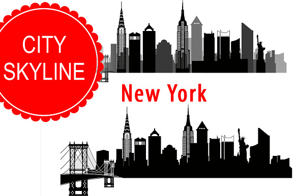 New York vector skyline in Graphics - product preview 1
