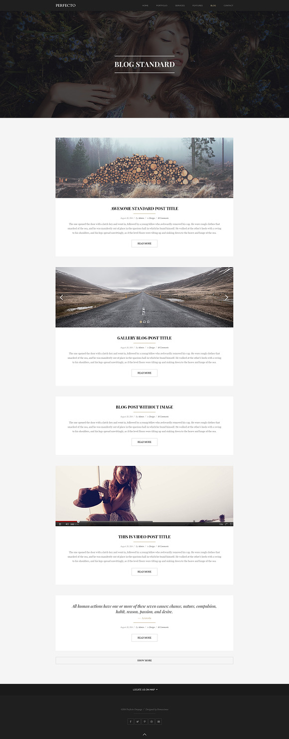 Perfecto - Creative Minimal Onepage in Landing Page Templates - product preview 3