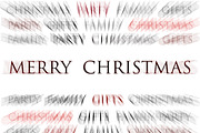 Paper with the written word merry ch