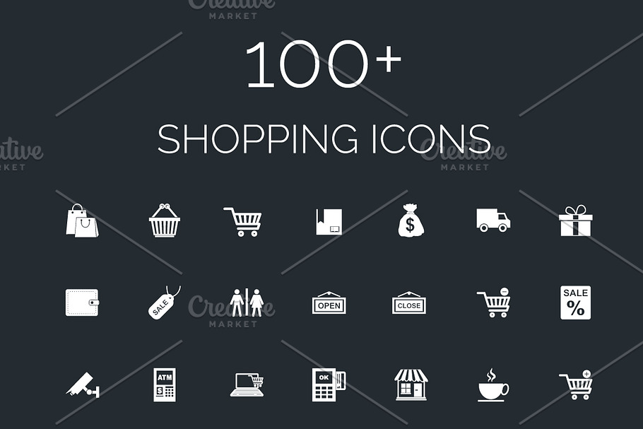 100+ Shopping Vector Icons Pack