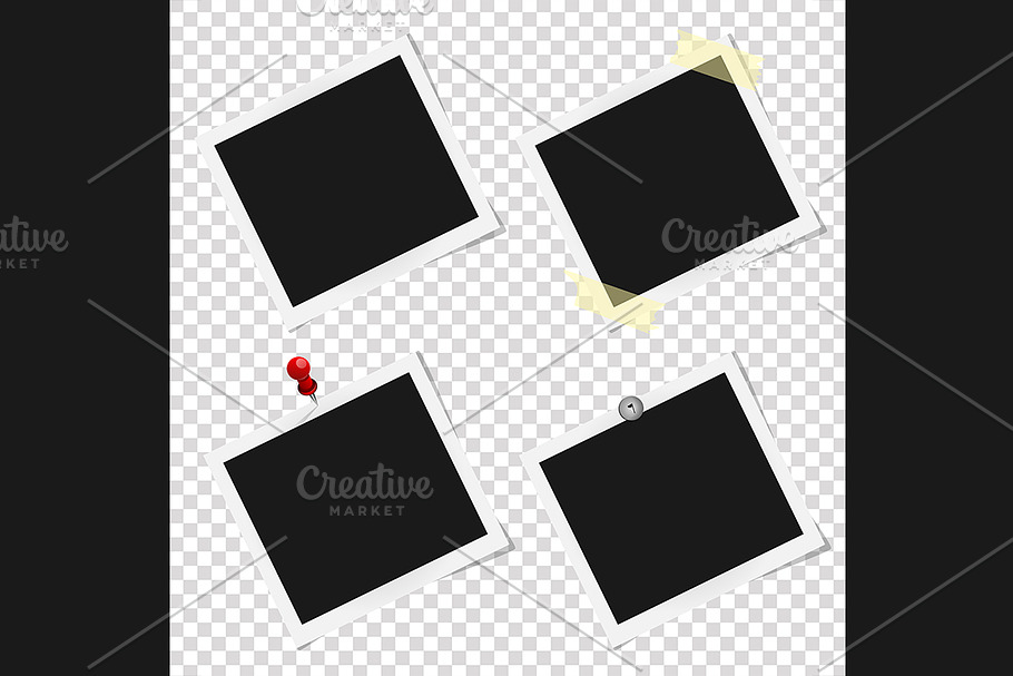 Set of vector photo frames in Illustrations - product preview 8