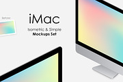 iMac Isometric & Simple Mockups Set 