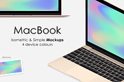 MacBook Isometric & Simple Mockups