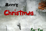 Wall writing merry christmas