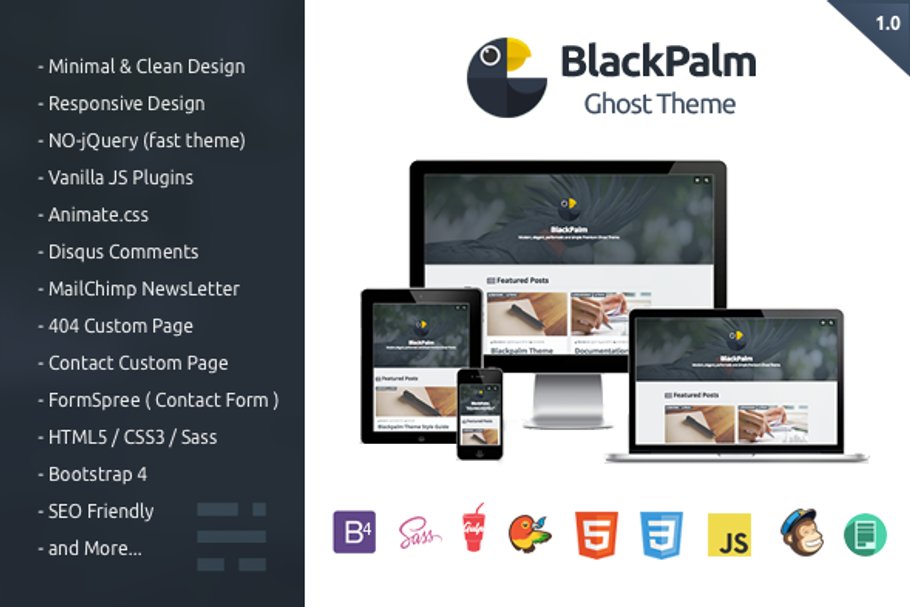 BlackPalm - Ghost Theme in Ghost Themes - product preview 8