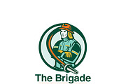 Brigade Emergency Fire Rescue Logo