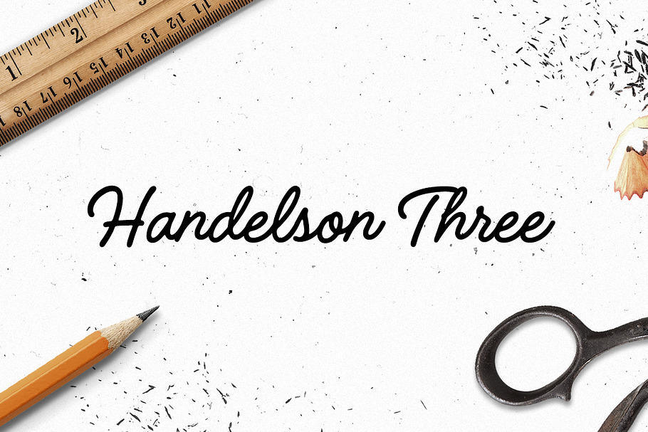 Handelson Three in Script Fonts - product preview 8