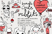 Cute Rabbits collection + Bonus