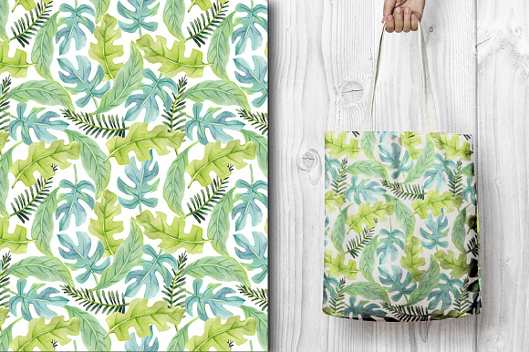 Tropical watercolor set in Illustrations - product preview 7