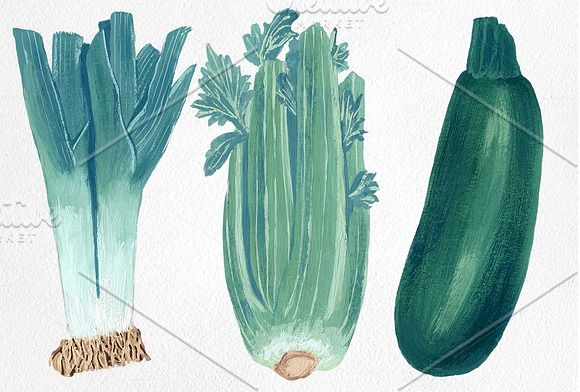 Vegetables illustration set in Illustrations - product preview 3