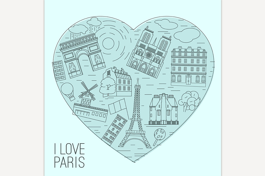 Travel to Paris  in Illustrations - product preview 8