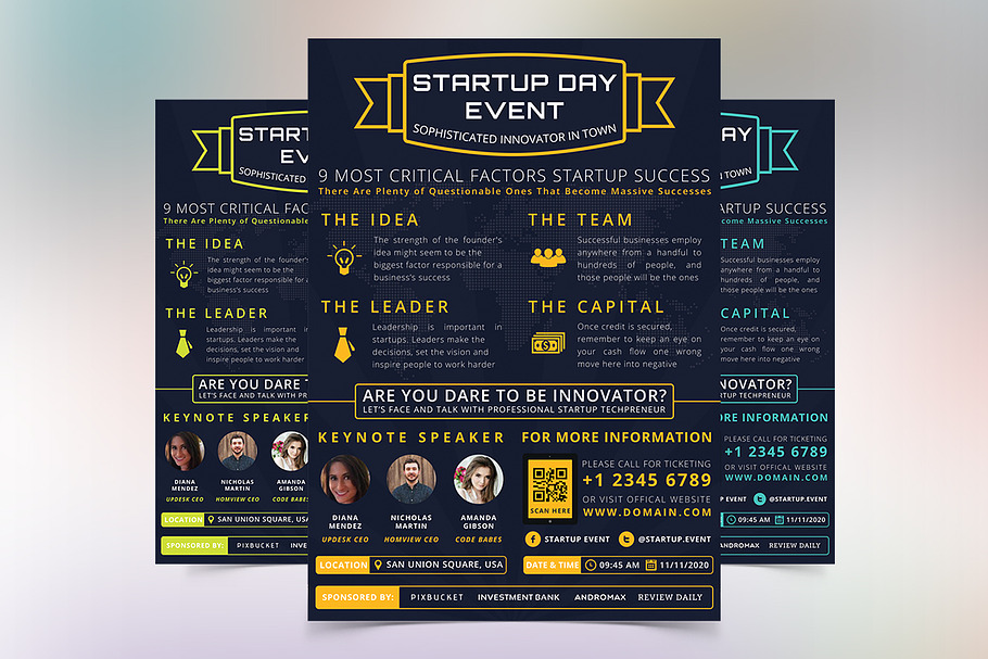 Startup Day Event Flyer in Flyer Templates - product preview 8