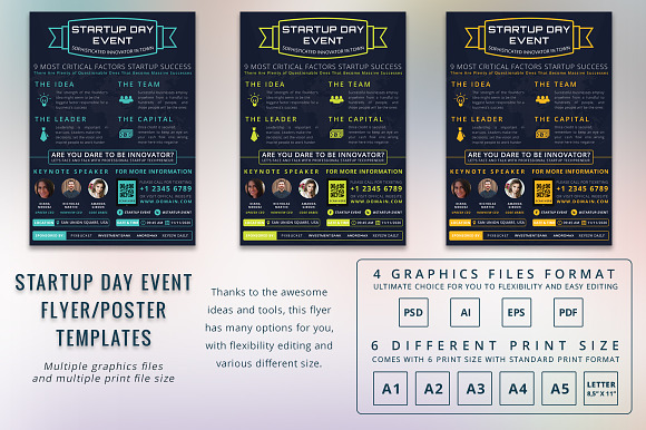 Startup Day Event Flyer in Flyer Templates - product preview 1