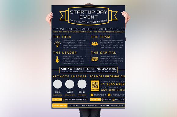 Startup Day Event Flyer in Flyer Templates - product preview 3