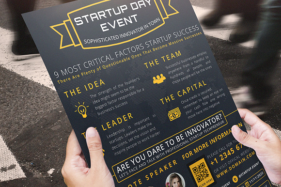 Startup Day Event Flyer in Flyer Templates - product preview 4