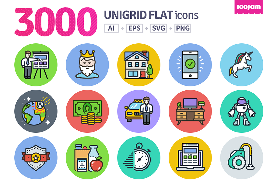 3000 Unigrid Flat icons in Military Icons - product preview 8