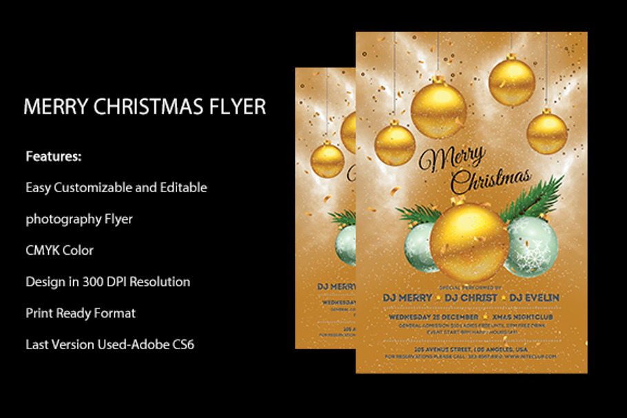 Merry Christmas Flyer Template in Flyer Templates - product preview 8