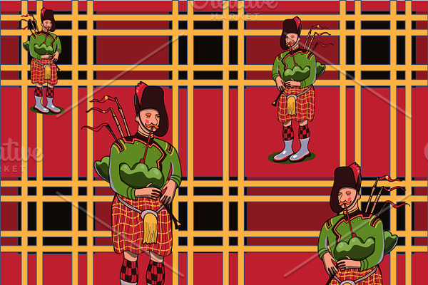 Scottish pattern in vector