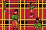 Scottish pattern in vector