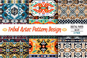 Collection Bright Aztec Patterns