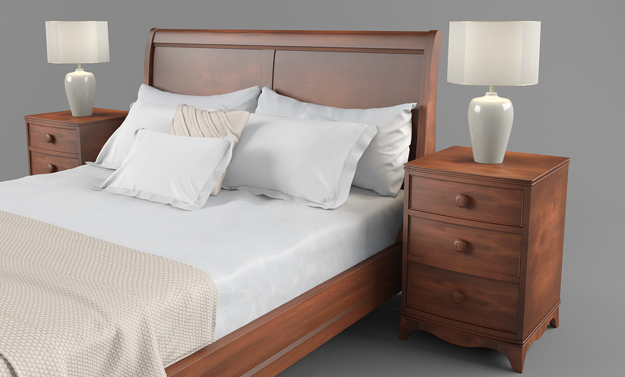 Laura Ashley Broughton Bed 3d Model in Furniture - product preview 2