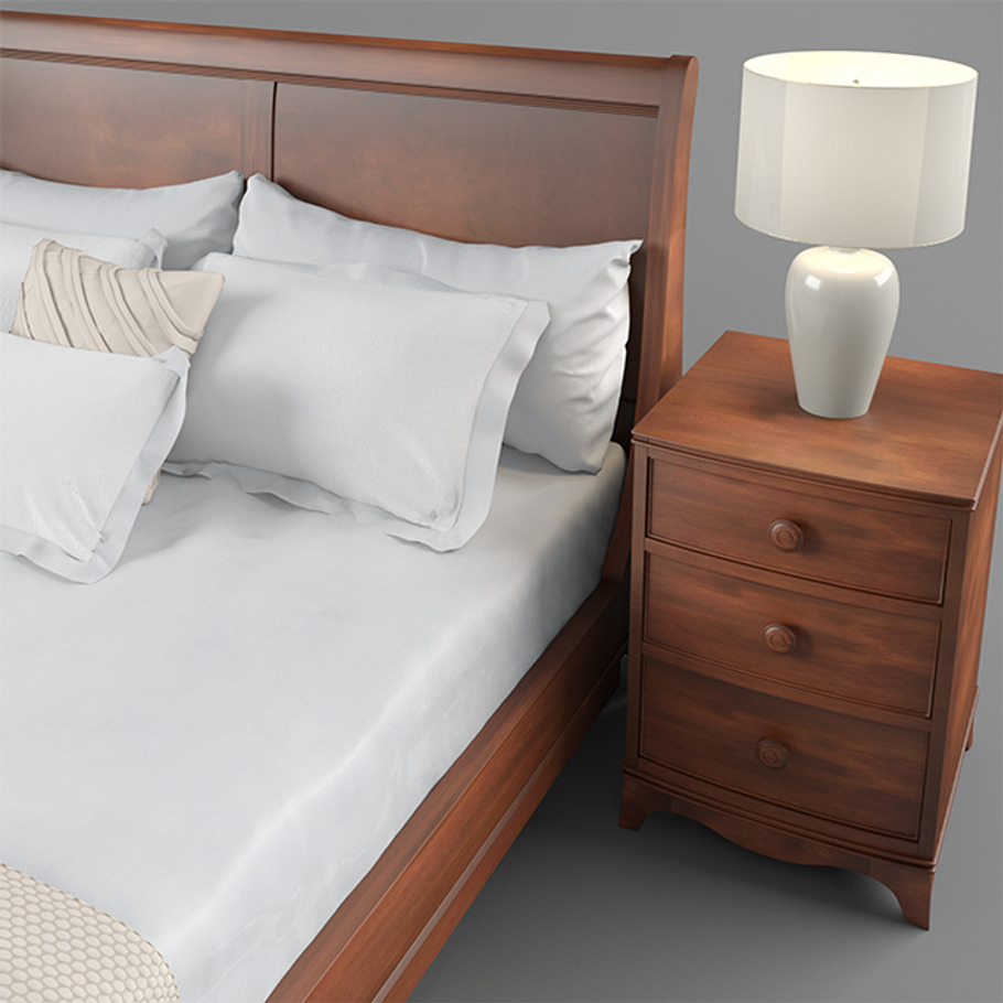 Laura Ashley Broughton Bed 3d Model in Furniture - product preview 3