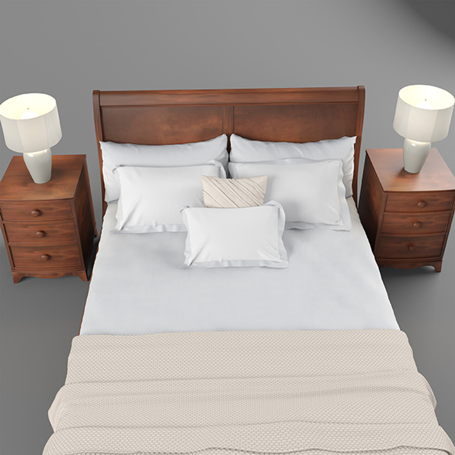 Laura Ashley Broughton Bed 3d Model in Furniture - product preview 4