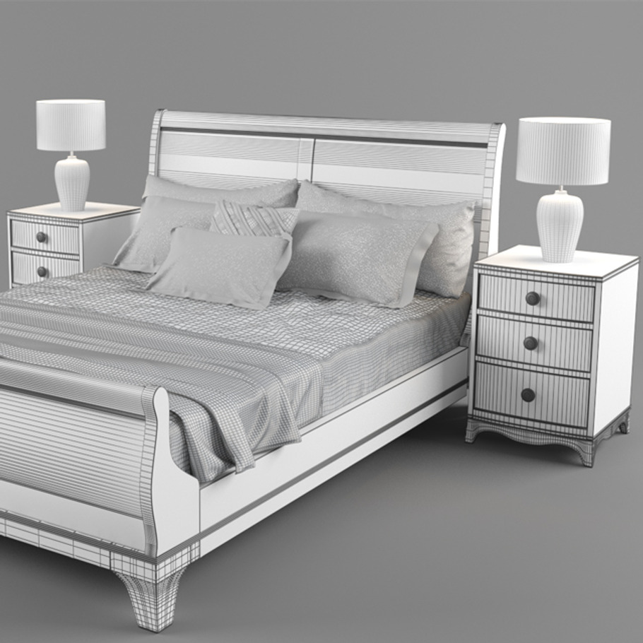 Laura Ashley Broughton Bed 3d Model in Furniture - product preview 5