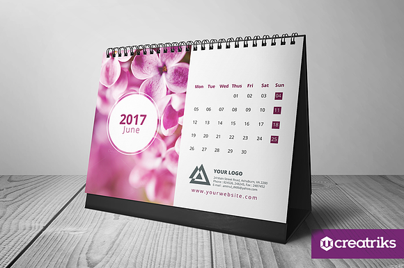  Desk Calendar 2017 - v12  in Presentation Templates - product preview 2