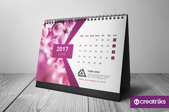 Desk Calendar 2017 - v14 in Presentation Templates - product preview 2
