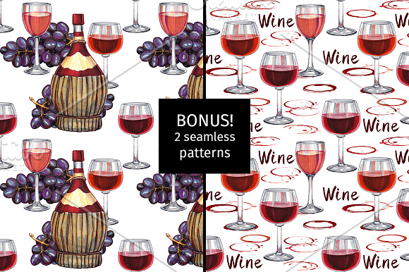 Hand drawn wine illustration. in Illustrations - product preview 2