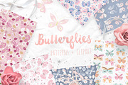 Butterfly vector patterns & clipart