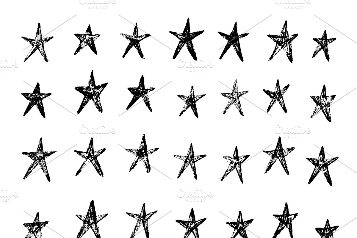 Hand drawn Stars set in Hand Drawn Icons - product preview 8