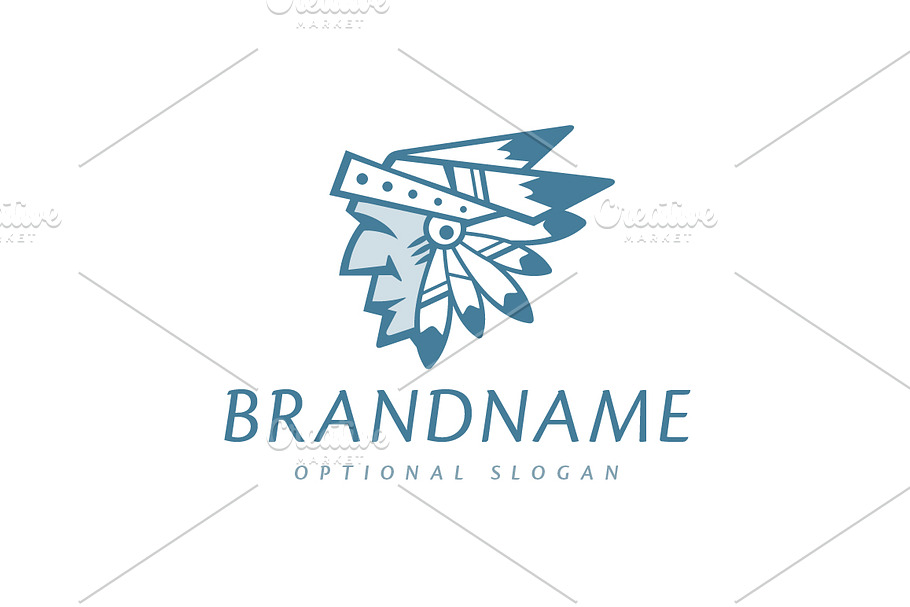 Native American Chief Logo in Logo Templates - product preview 8