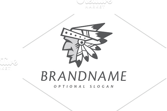 Native American Chief Logo in Logo Templates - product preview 2