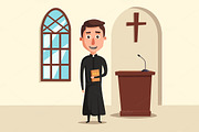 Young catholic priest