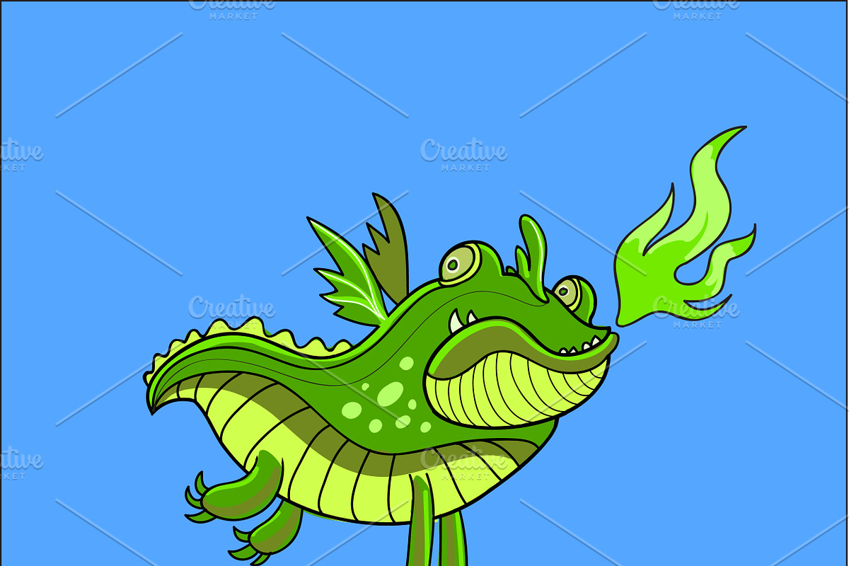 Fat dragon in vector in Illustrations - product preview 8