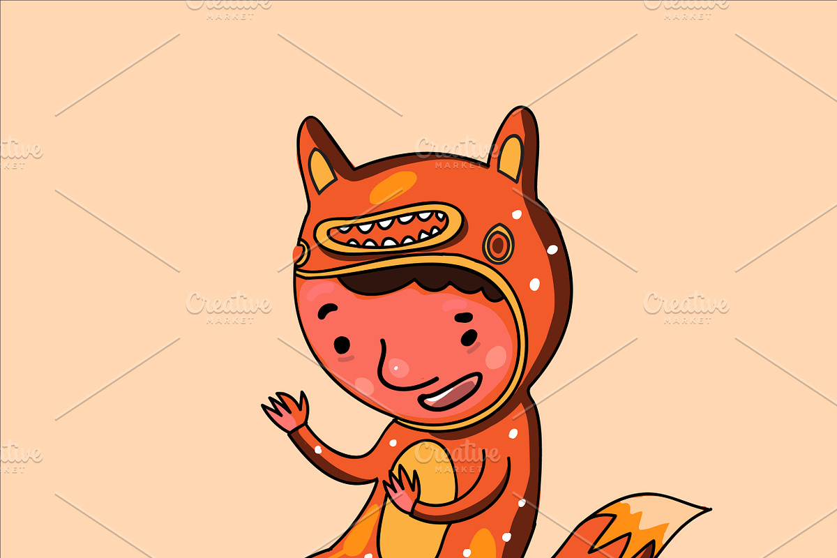 Foxboy sticker in Illustrations - product preview 8