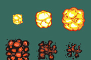 Explosion burst animation frames